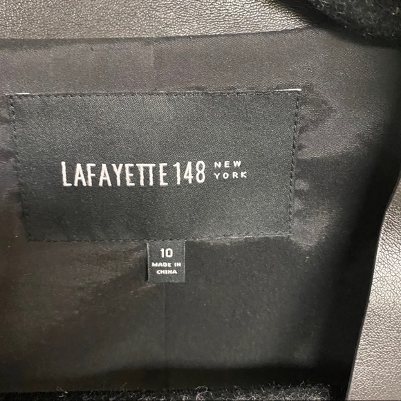 Lafayette 148 | Metallic Tweed Leather Blazer 10 - Picture 4 of 7